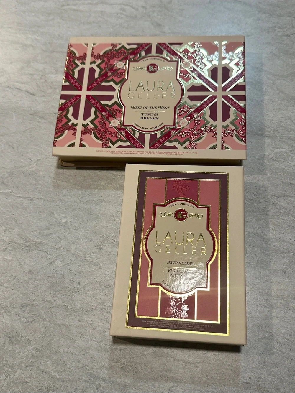 Laura Geller Pink Eyeshadow Palette Duo Bundle